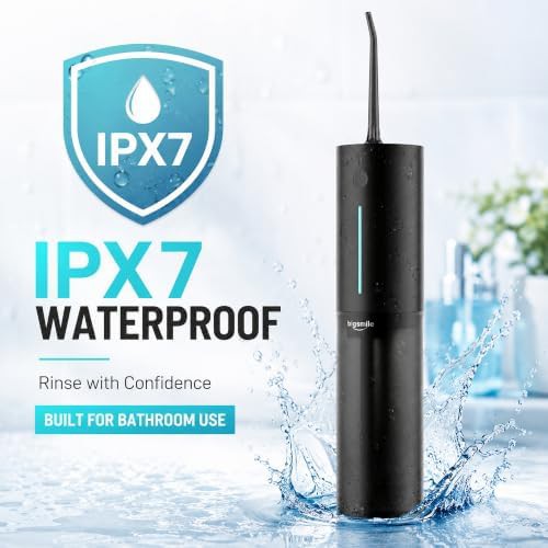 Black rechargeable oral irrigator with jet tips — photo 4