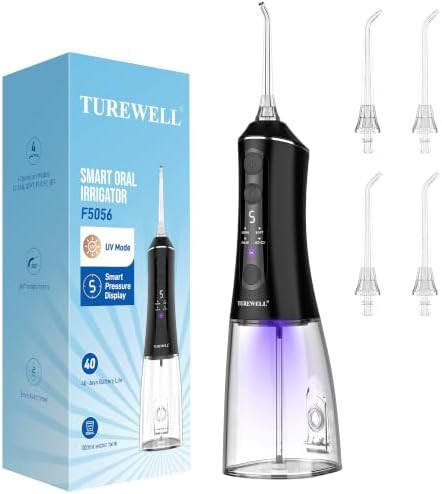 Portable oral irrigator with UV mode