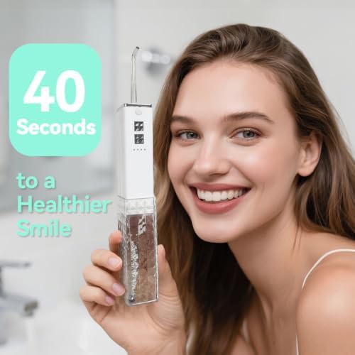 Pearl white portable flosser for travel — photo 3