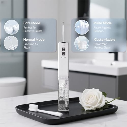 Pearl white portable flosser for travel — photo 5