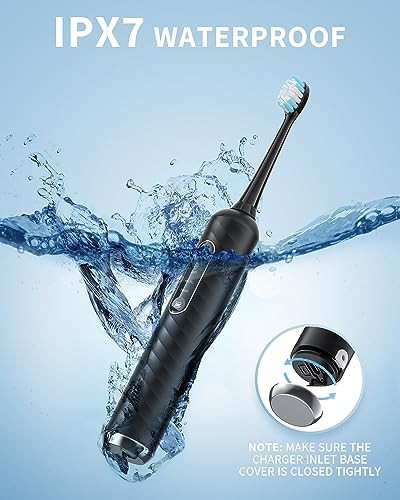 Black toothbrush and flosser with three modes — photo 5