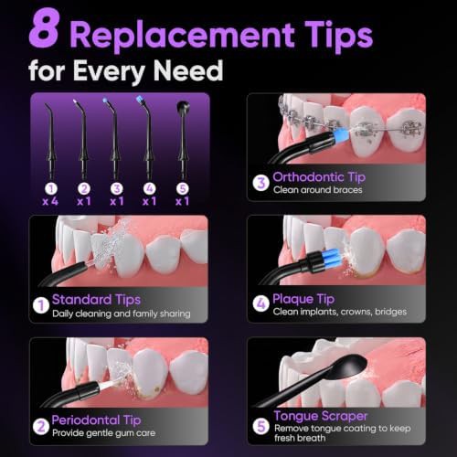 MySmile LP211 cordless water flosser with eight tips — photo 5