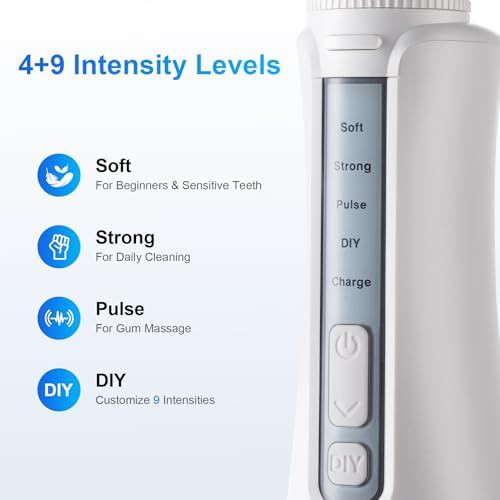 White cordless water flosser for braces — photo 3